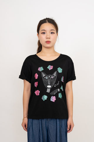 Native Singing Cat Women's Baroness Tee