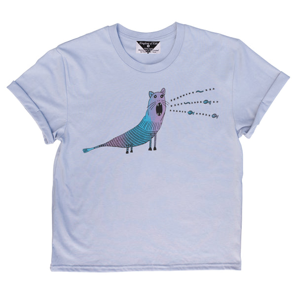 The Sealhog Women's Monarch Tee, Powder Blue