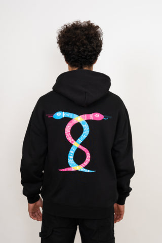 The Infinity Snakes of Time Men's Zip Hoody (Back Print)