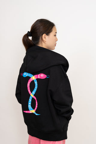 The Infinity Snakes of Time Women's Zip Hoody (Back Print)