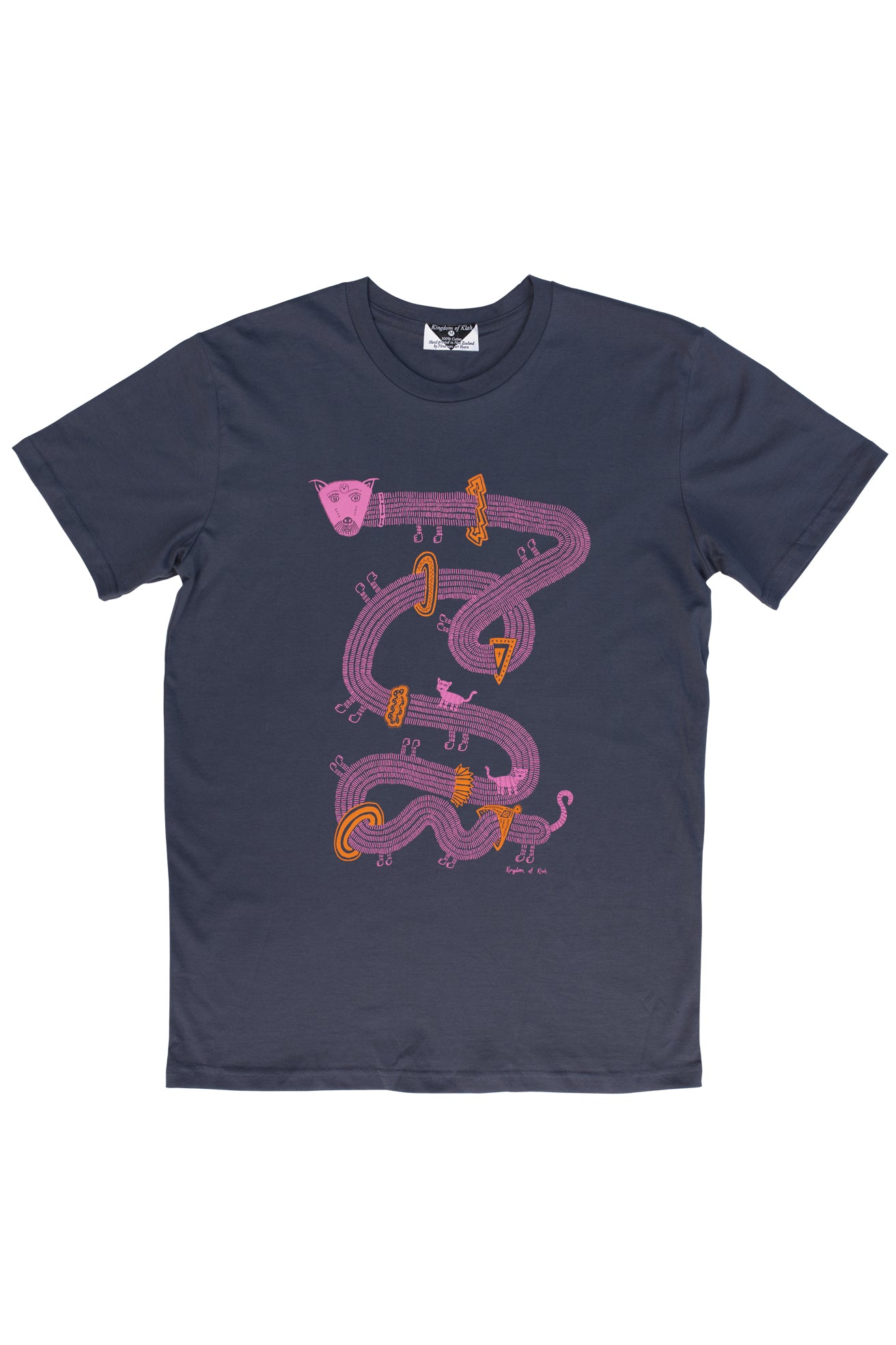 The Time Travelling Dog Men's Sovereign Tee, Steel Blue